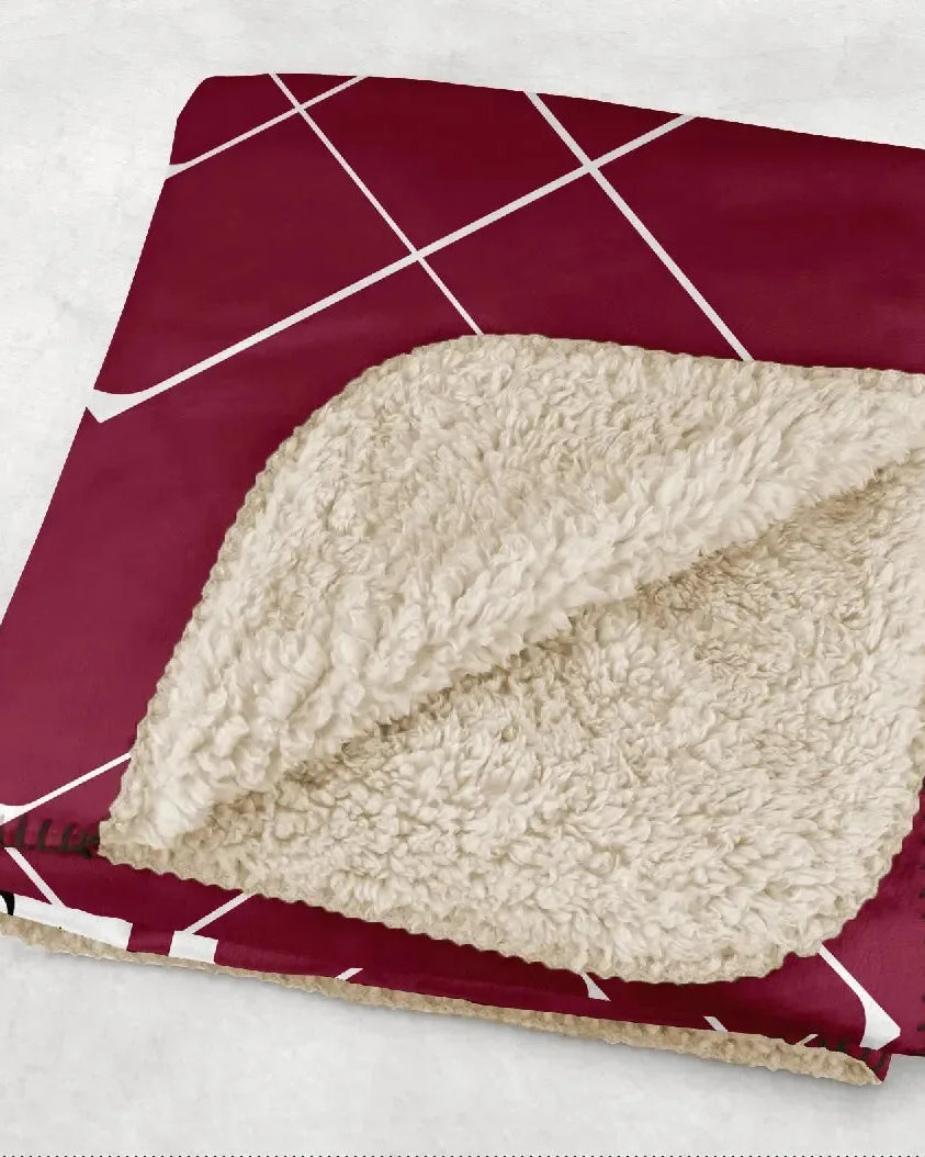 Kappa Delta XL 60x80 Sherpa Throw Blanket - Diamond Pattern Throw Blankets