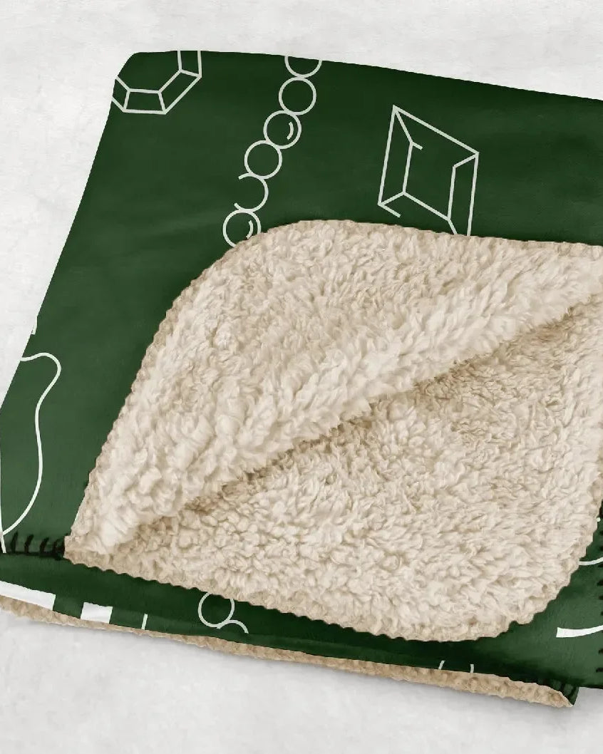 Kappa Delta XL 60x80 Sherpa Throw Blanket Icon Pattern Throw Blankets