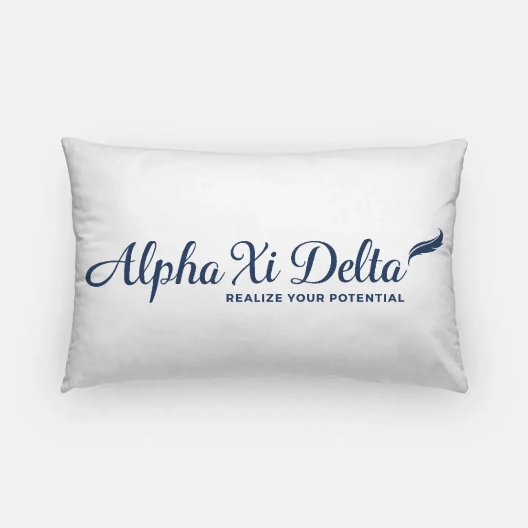 Alpha Xi Delta Traditional Lumbar Throw Pillow Covers Blue Pillow Covers