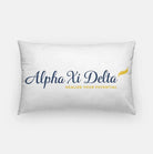Alpha Xi Delta Traditional Lumbar Throw Pillow Covers Blue and Gold Pillow Covers