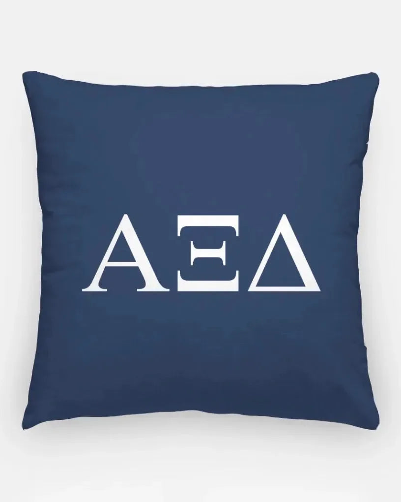 Alpha Xi Delta 18" Throw Pillow Cover - Greek Letters White Greek Letters Pillow Covers