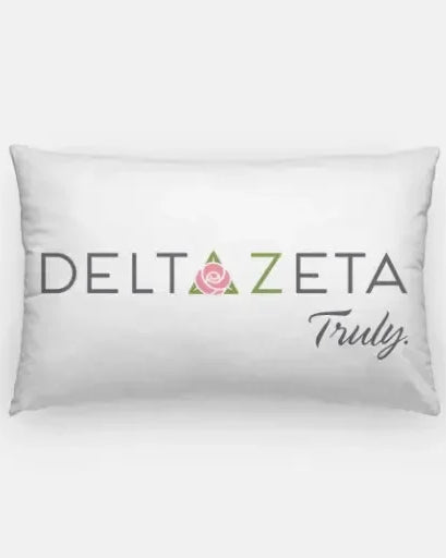 Delta Zeta Traditional Lumbar Pillow Cover Full Color Pillow Covers