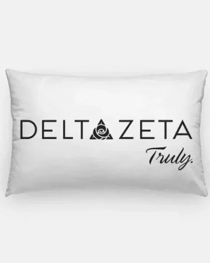 Delta Zeta Traditional Lumbar Pillow Cover Black Pillow Covers