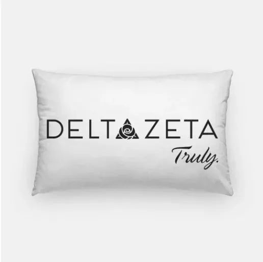 Delta Zeta Traditional Lumbar Pillow Cover Black Pillow Covers