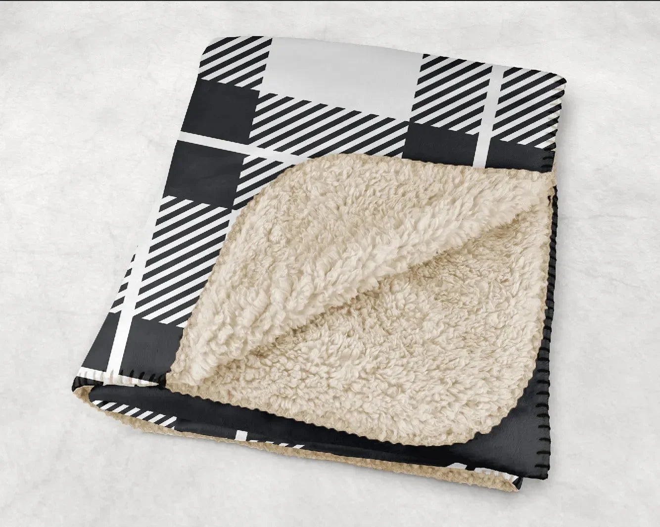 Delta Zeta XL 60x80 Plaid Sherpa Throw Blanket Throw Blankets