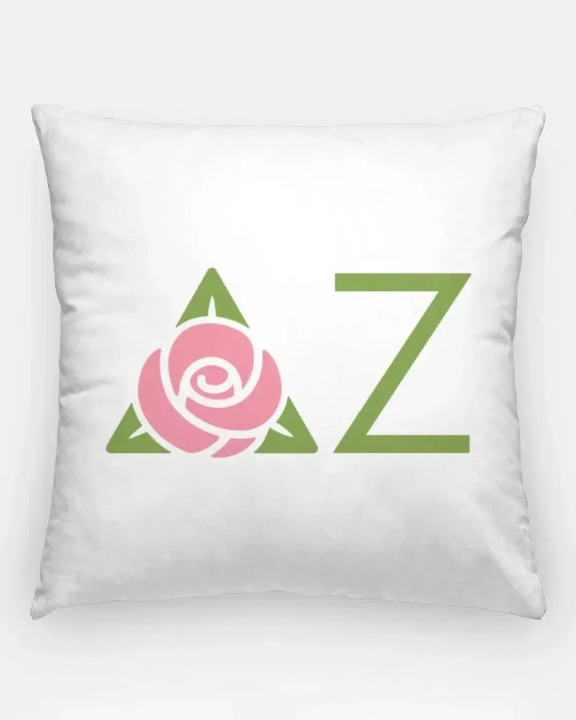 Delta Zeta 18" Traditional Throw Pillow Cover Full Color Pillow Covers