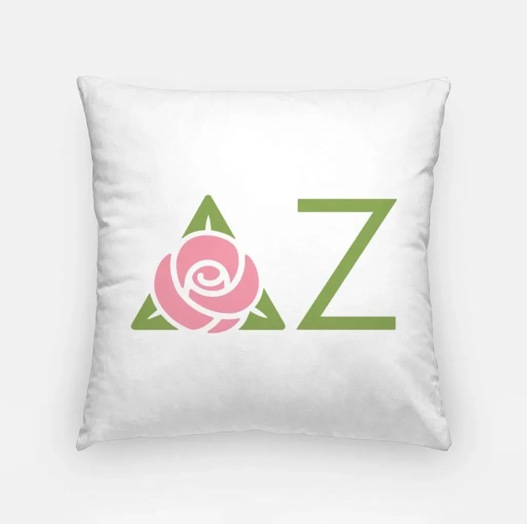 Delta Zeta 18" Traditional Throw Pillow Cover Full Color Pillow Covers