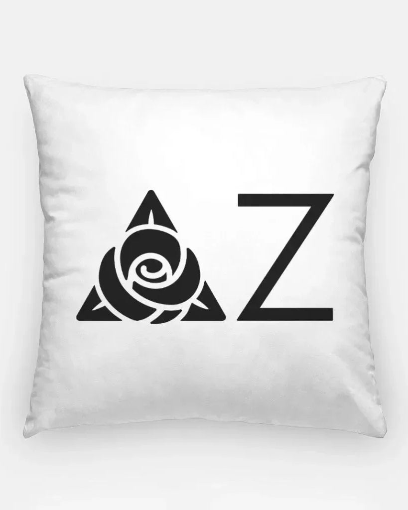 Delta Zeta 18" Traditional Throw Pillow Cover Black Pillow Covers