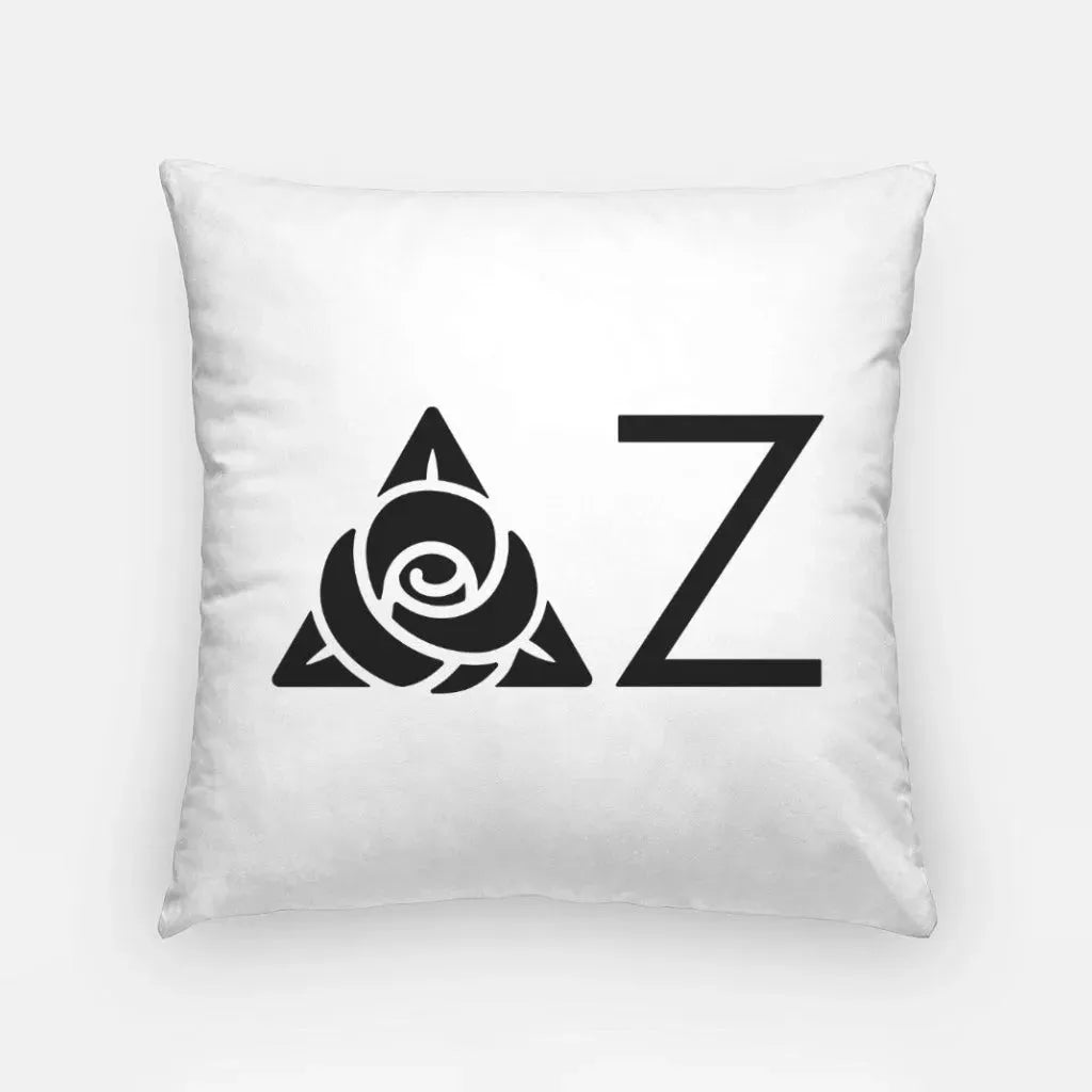 Delta Zeta 18" Traditional Throw Pillow Cover Black Pillow Covers
