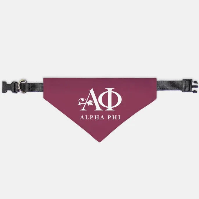 Alpha Phi Pet Bandana - Bordeaux Medium Pet Bandanas