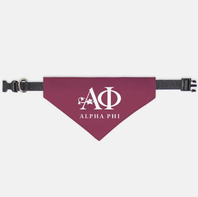 Alpha Phi Pet Bandana - Bordeaux Medium Pet Bandanas