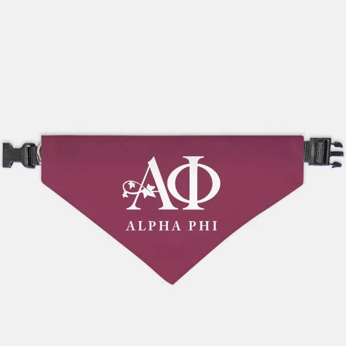 Alpha Phi Pet Bandana - Bordeaux XL Pet Bandanas