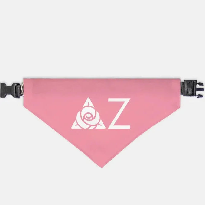 Delta Zeta Traditional Pet Bandana - Pink Large Pet Bandanas