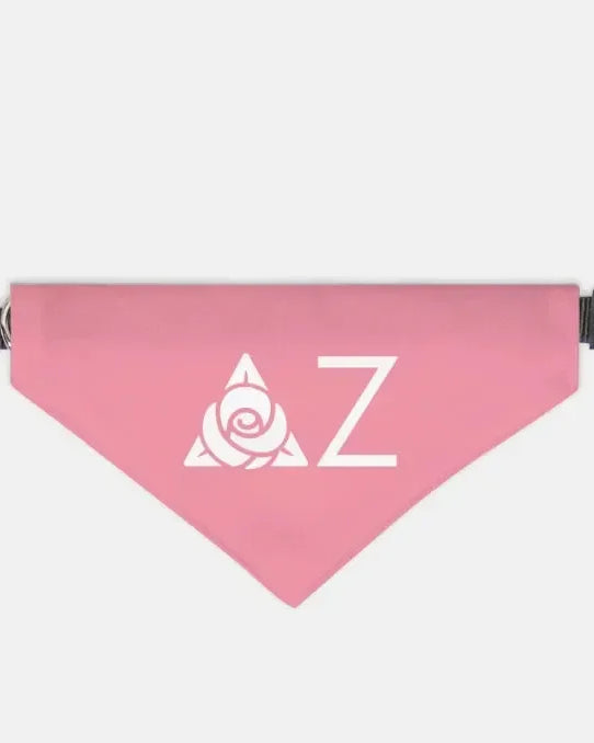 Delta Zeta Traditional Pet Bandana - Pink Large Pet Bandanas
