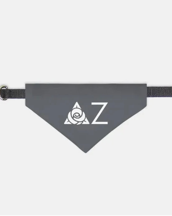 Delta Zeta Traditional Pet Bandana - Gray Small Pet Bandanas