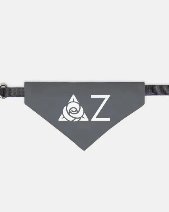 Delta Zeta Traditional Pet Bandana - Gray Medium Pet Bandanas
