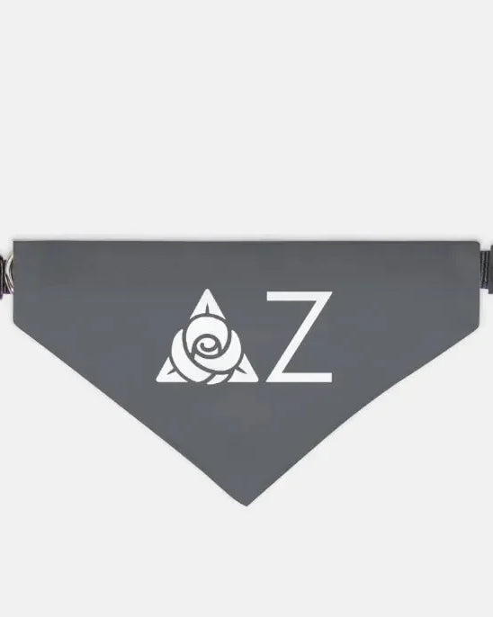 Delta Zeta Traditional Pet Bandana - Gray Large Pet Bandanas