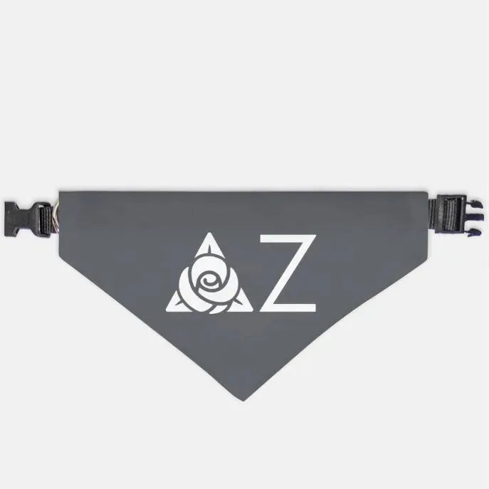 Delta Zeta Traditional Pet Bandana - Gray XL Pet Bandanas