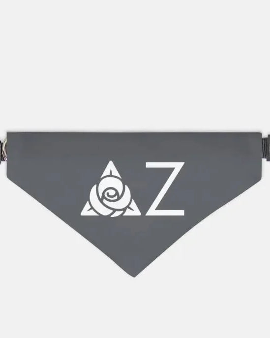 Delta Zeta Traditional Pet Bandana - Gray XL Pet Bandanas