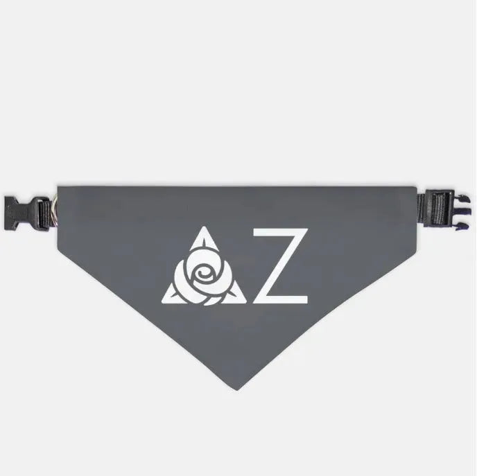 Delta Zeta Traditional Pet Bandana - Gray XL Pet Bandanas
