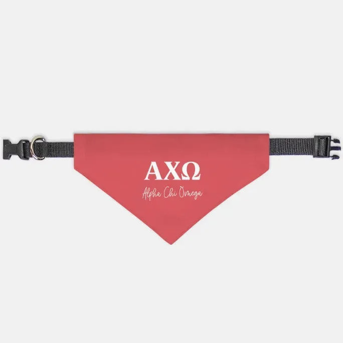 Alpha Chi Omega Pet Bandana - Scarlet Small Pet Bandanas