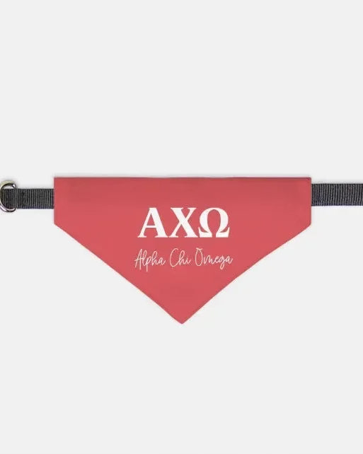 Alpha Chi Omega Pet Bandana - Scarlet Medium Pet Bandanas