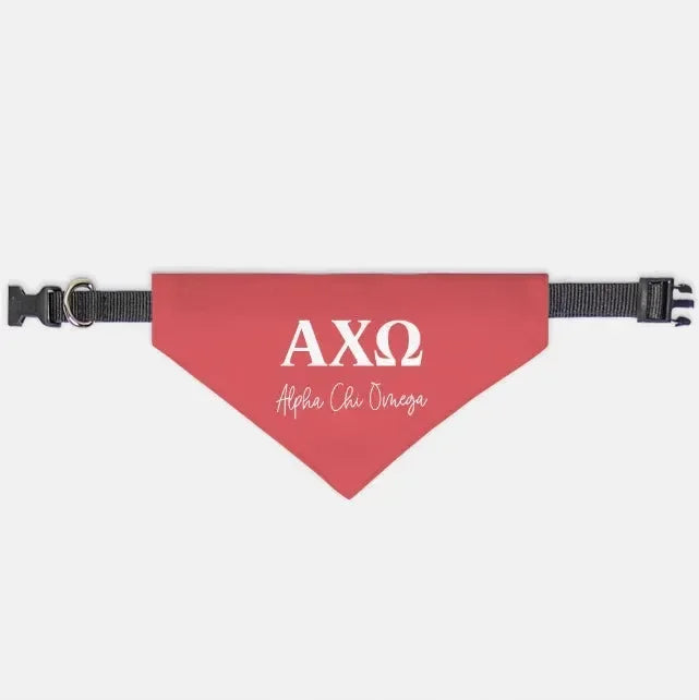 Alpha Chi Omega Pet Bandana - Scarlet Medium Pet Bandanas