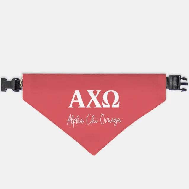 Alpha Chi Omega Pet Bandana - Scarlet XL Pet Bandanas
