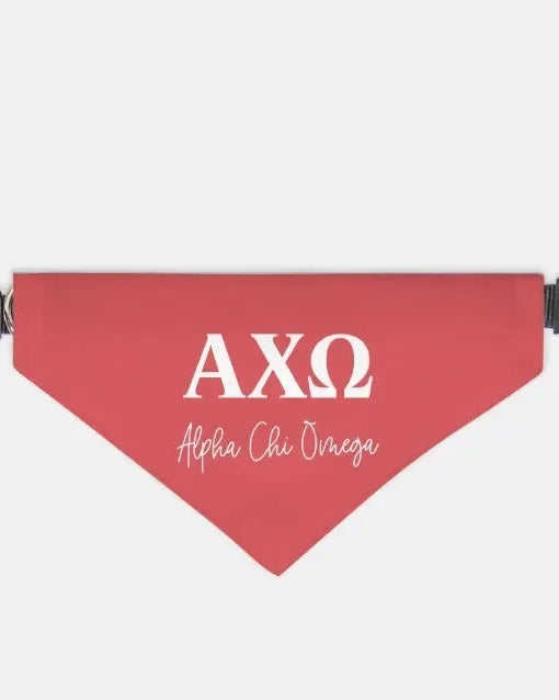 Alpha Chi Omega Pet Bandana - Scarlet XL Pet Bandanas