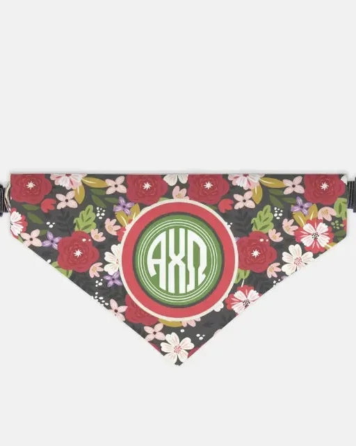 Alpha Chi Omega Pet Bandana - Modern Floral XL Pet Bandanas