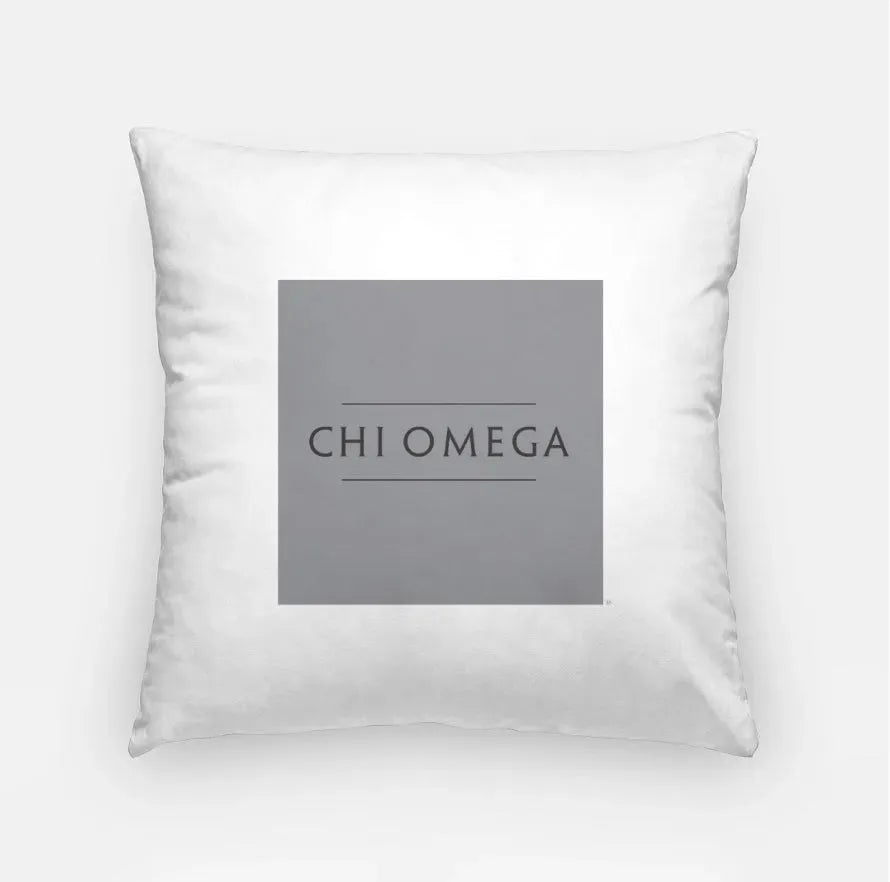 Chi Omega Traditional 18" Throw Pillow Cover White Chi Omega Pillow Covers