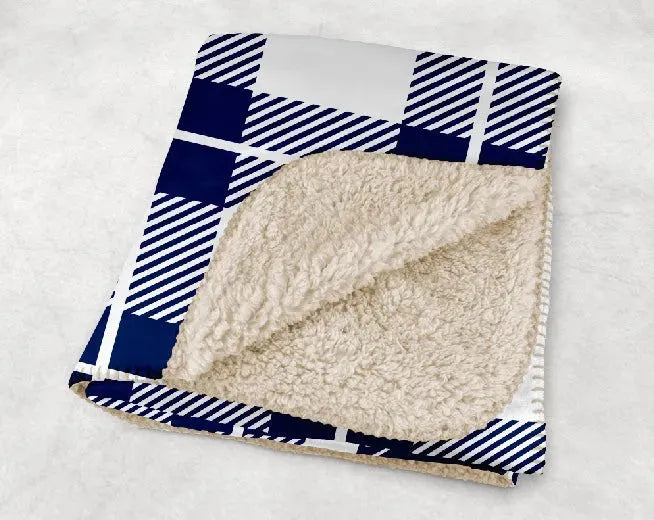 South Alabama USA Blanket XL 60x80 - Blue Plaid Throw Blankets