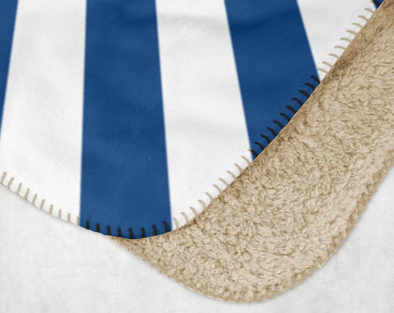 Pi Phi XL 60x80 Sherpa Throw Blanket - Blue Starburst Throw Blankets