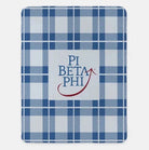 Pi Beta Phi XL 60x80 Sherpa Blanket - Blue Plaid Throw Blankets