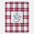 Pi Beta Phi XL 60x80 Sherpa Throw Blanket - Wine Plaid Throw Blankets
