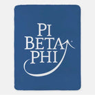 Pi Beta Phi XL 60x80 Traditional Sherpa Throw Blanket - Blue Throw Blankets