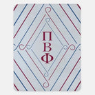 Pi Phi XL 60x80 Sherpa Throw Blanket - Diamond Pattern Throw Blankets