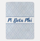 Pi Beta Phi XL 60x80 Sherpa Throw Blanket - Blue Crest Pattern Throw Blankets