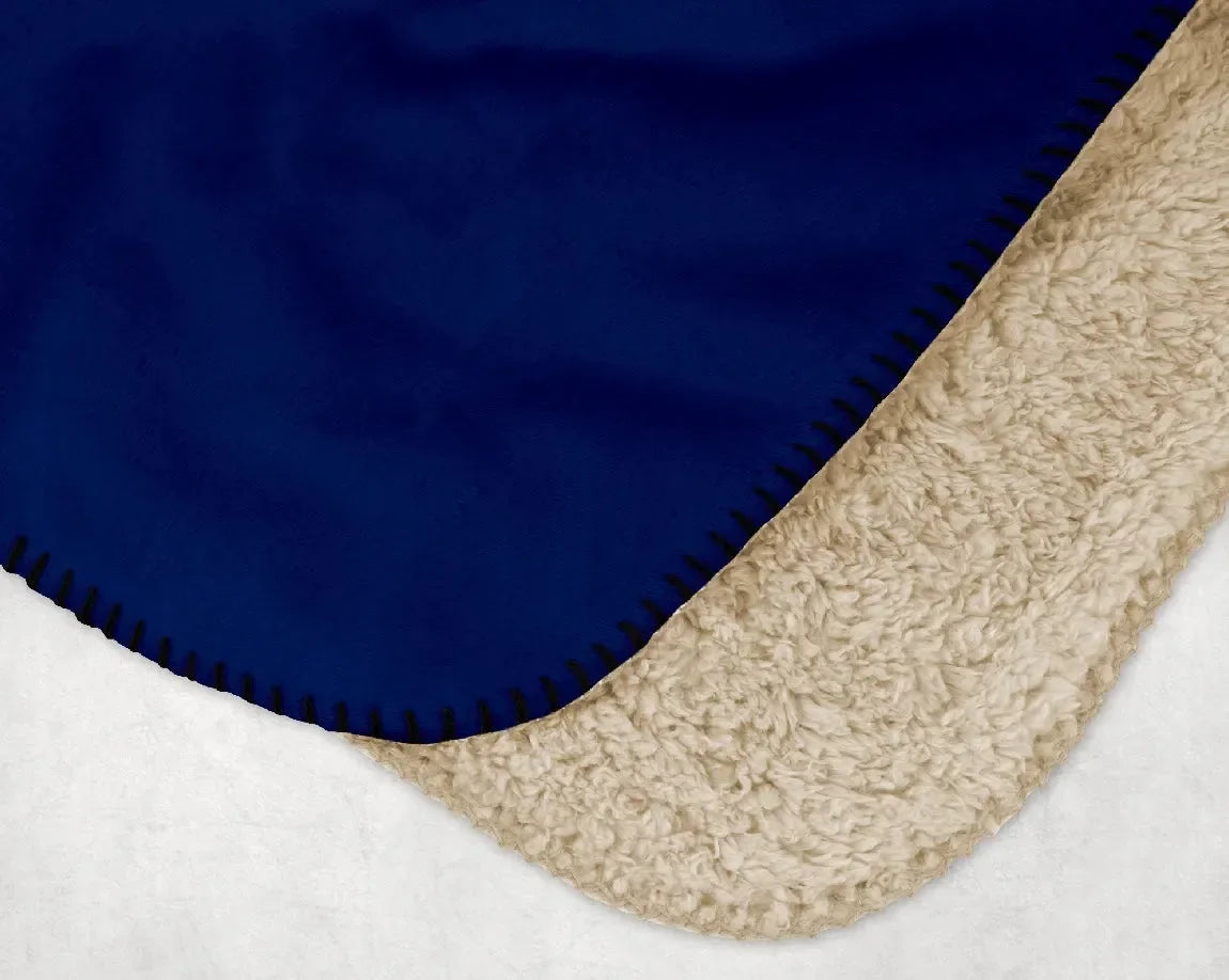 Delta Gamma XL 60x80 Sherpa Throw Blanket - Traditional Badge Throw Blankets