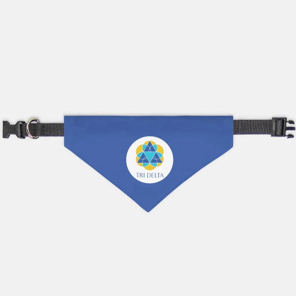 Tri Delta Pet Bandana - Blue Small Pet Bandanas