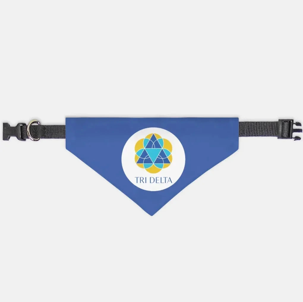 Tri Delta Pet Bandana - Blue Medium Pet Bandanas