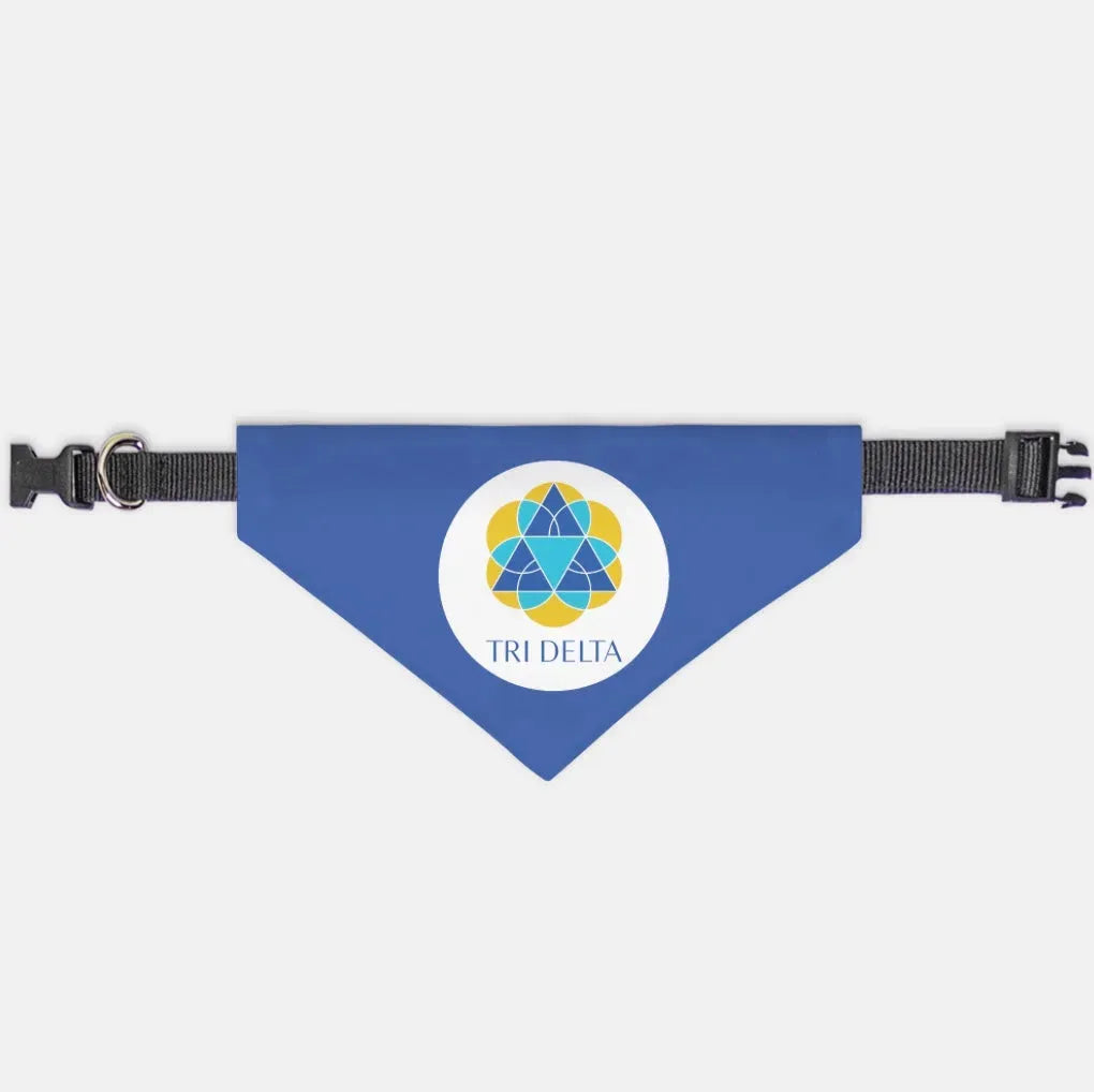 Tri Delta Pet Bandana - Blue Medium Pet Bandanas