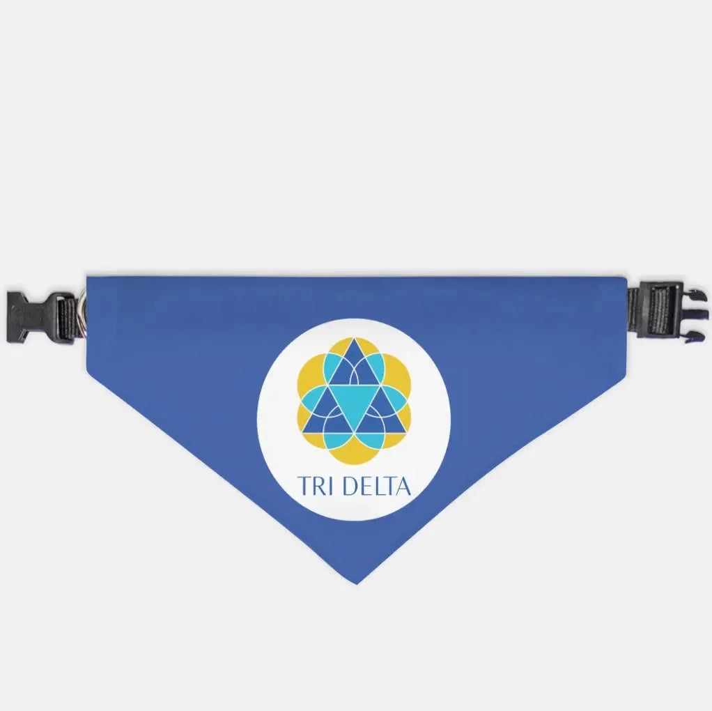 Tri Delta Pet Bandana - Blue XL Pet Bandanas