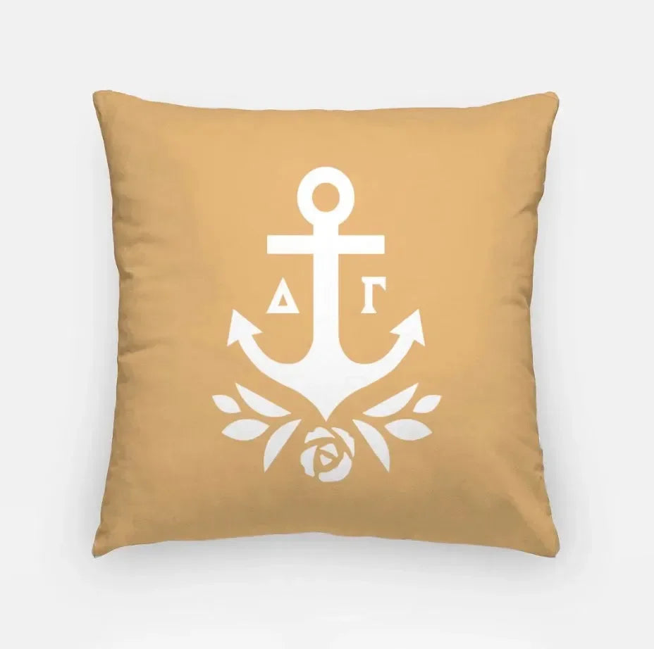 Delta Gamma 18" Throw Pillow Cover - Brandmark Gold Pillow Covers