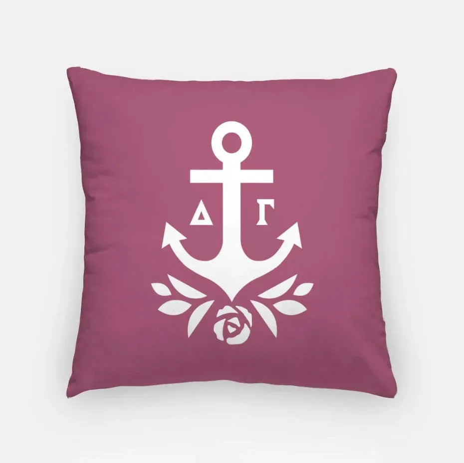 Delta Gamma 18" Throw Pillow Cover - Brandmark Hope Rose Pillow Covers