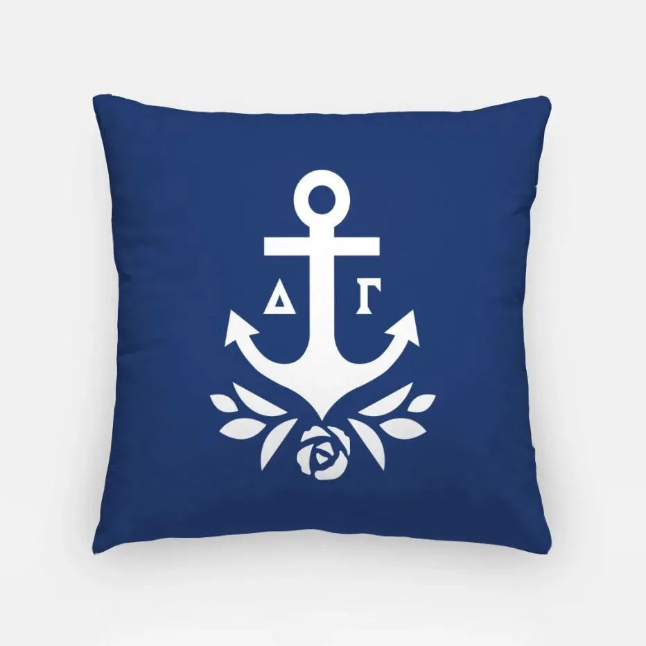 Delta Gamma 18" Throw Pillow Cover - Brandmark Navy Pillow Covers