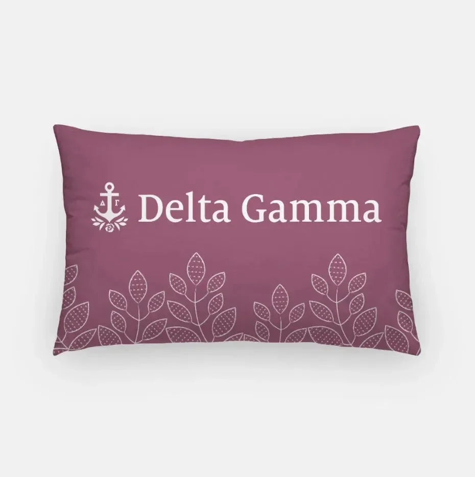 Delta Gamma Floral Lumbar Pillow Cover Hope Rose Pillow Covers