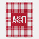Alpha Omicron Pi XL 60x80 Plaid Sherpa Blanket Cardinal Throw Blankets
