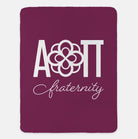 Alpha Omicron Pi XL 60x80 Traditional Sherpa Throw Blanket Purple Throw Blankets