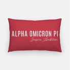 Alpha Omicron Pi Traditional Lumbar Throw Pillow Cover Cardinal Pillow Covers